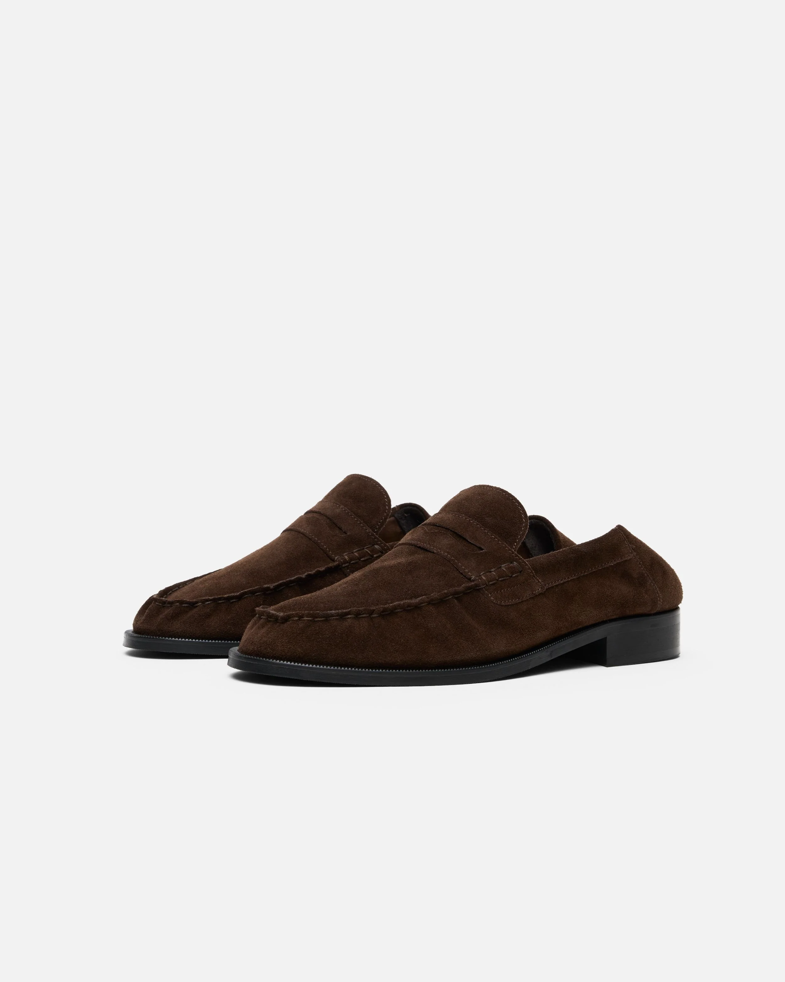 CB BROWN SUEDE FOLDABLE RUCHED LOAFER