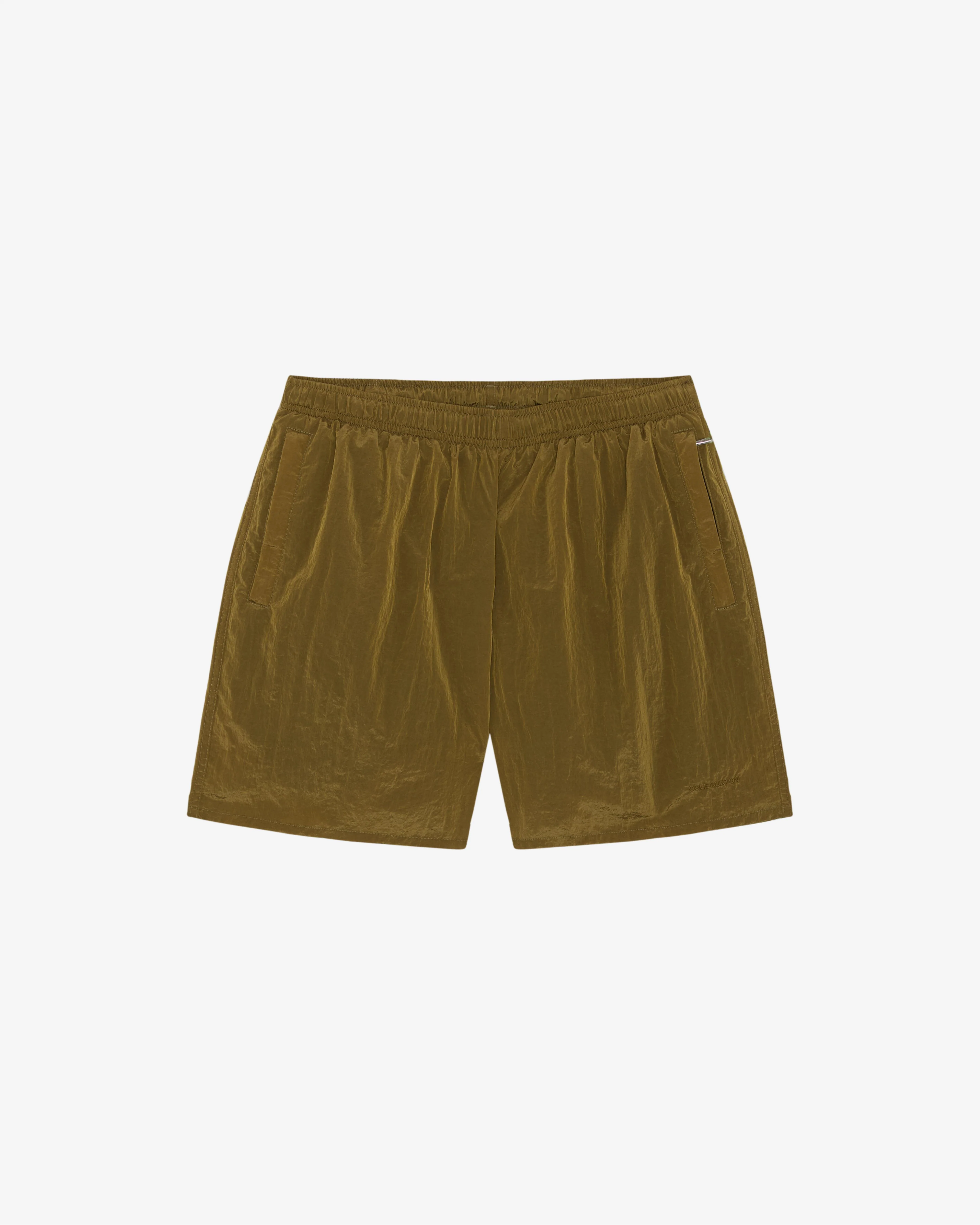 METALLIC NYLON SWIM SHORT