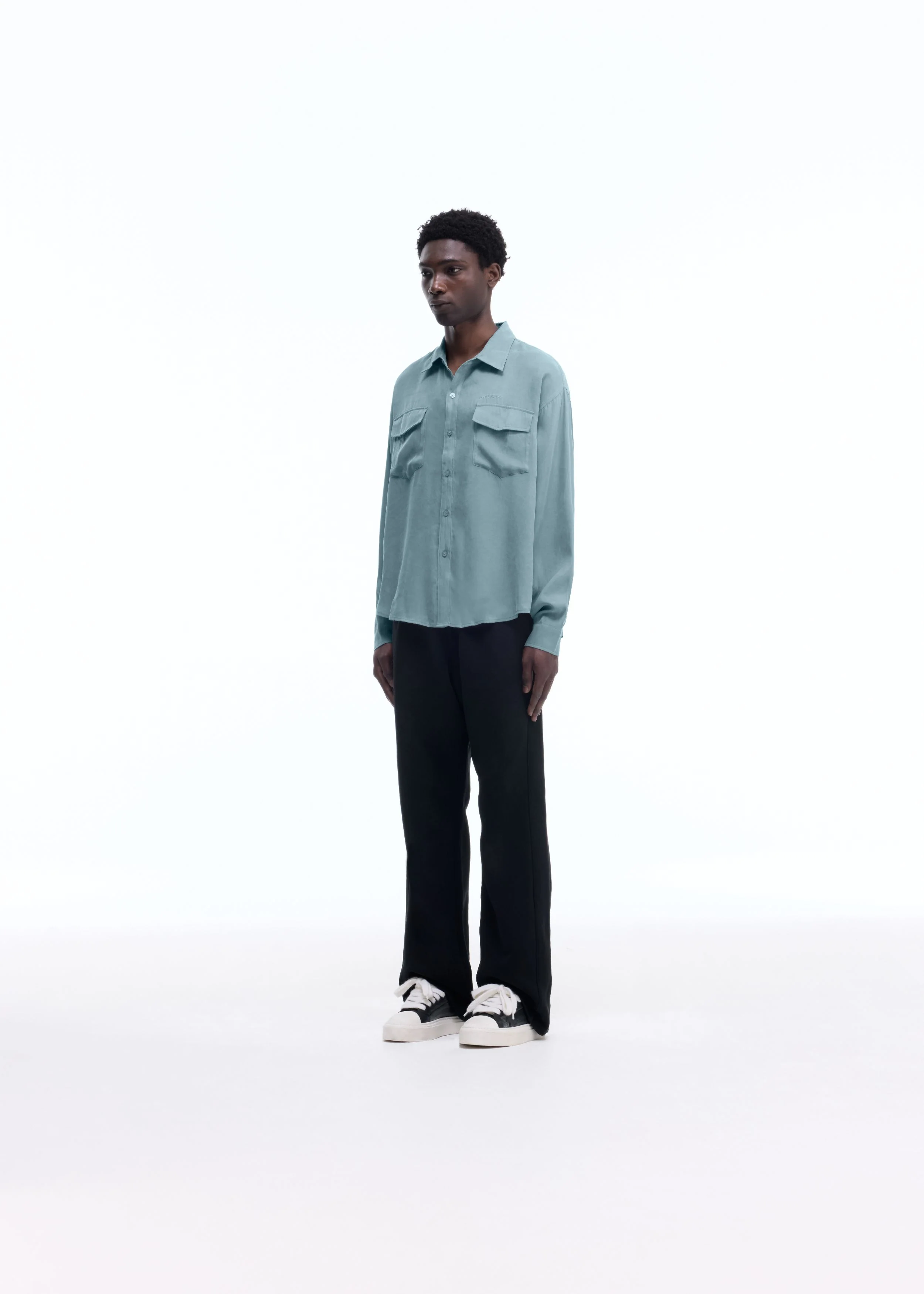 SANDWASHED SATIN SHIRT - Image 3