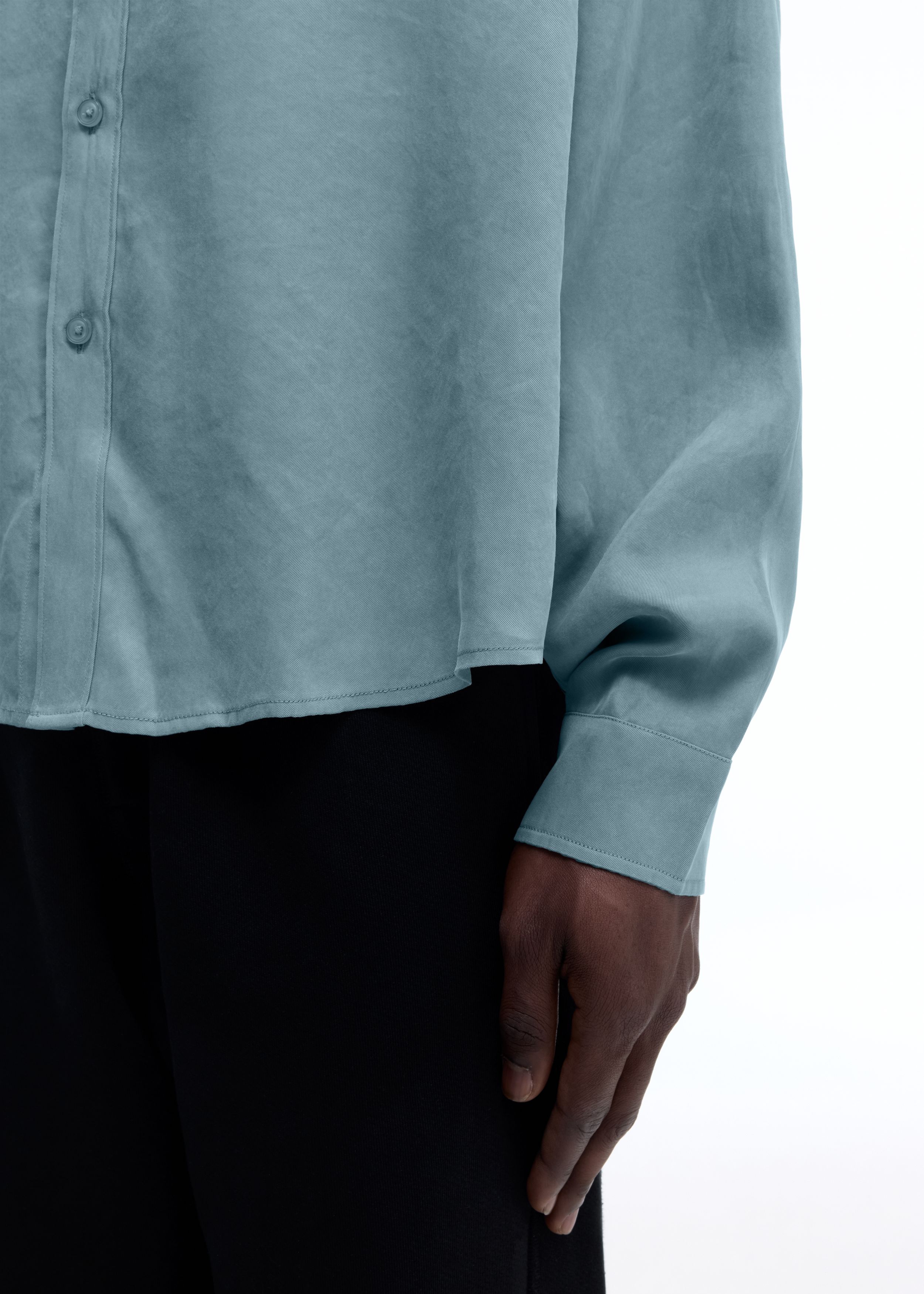SANDWASHED SATIN SHIRT - Image 8