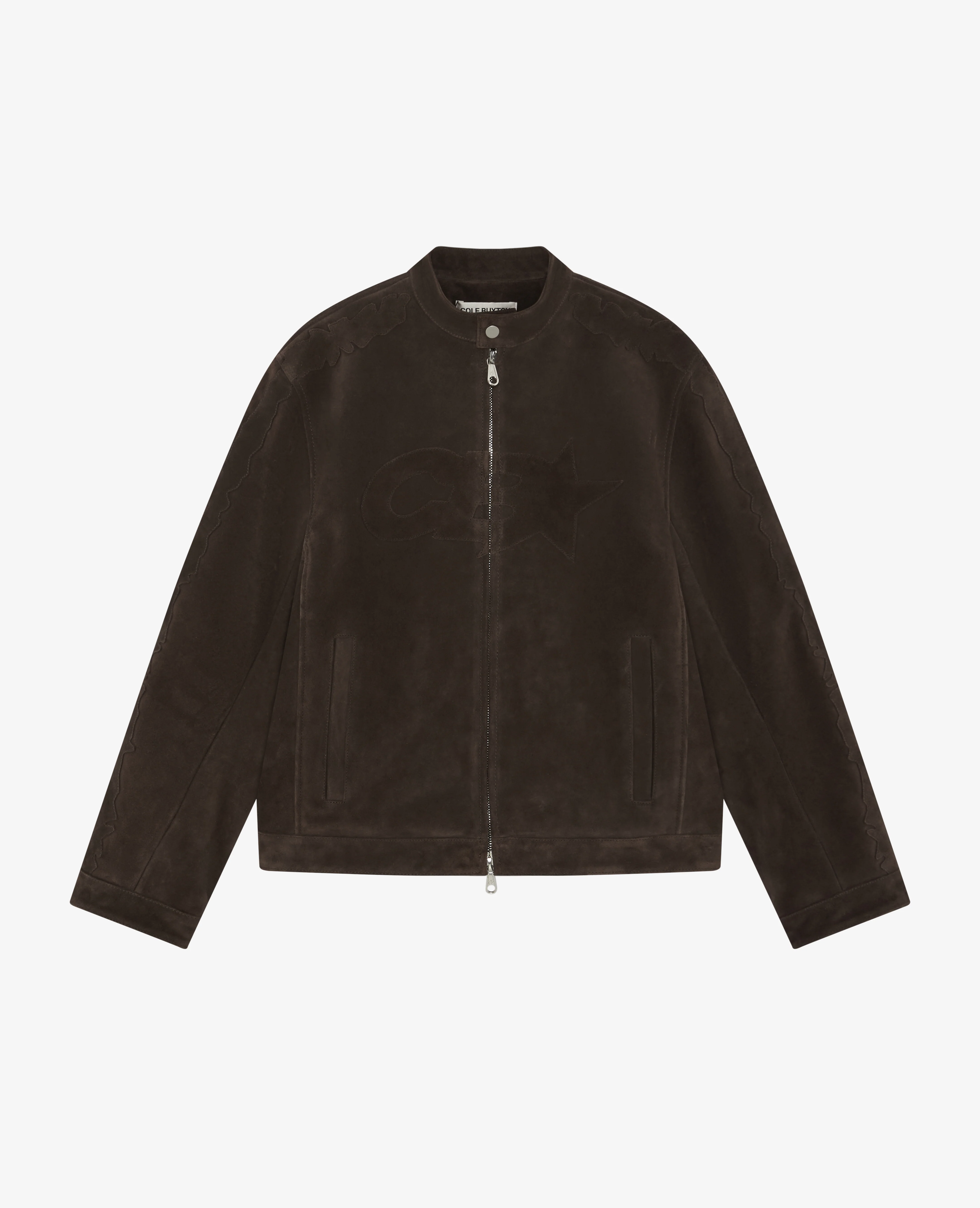SUEDE DECAL RACER JACKET