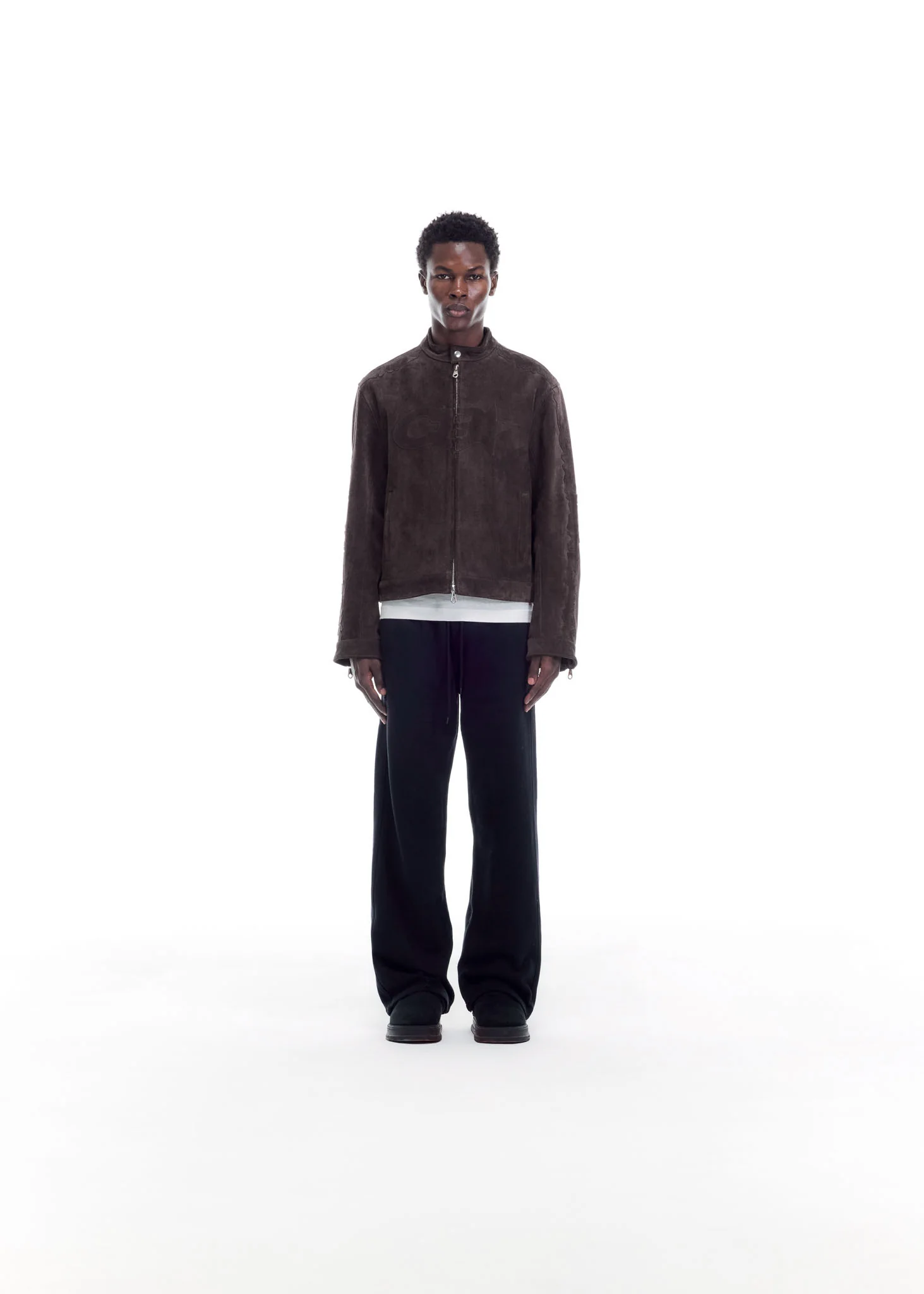 SUEDE DECAL RACER JACKET - Image 2
