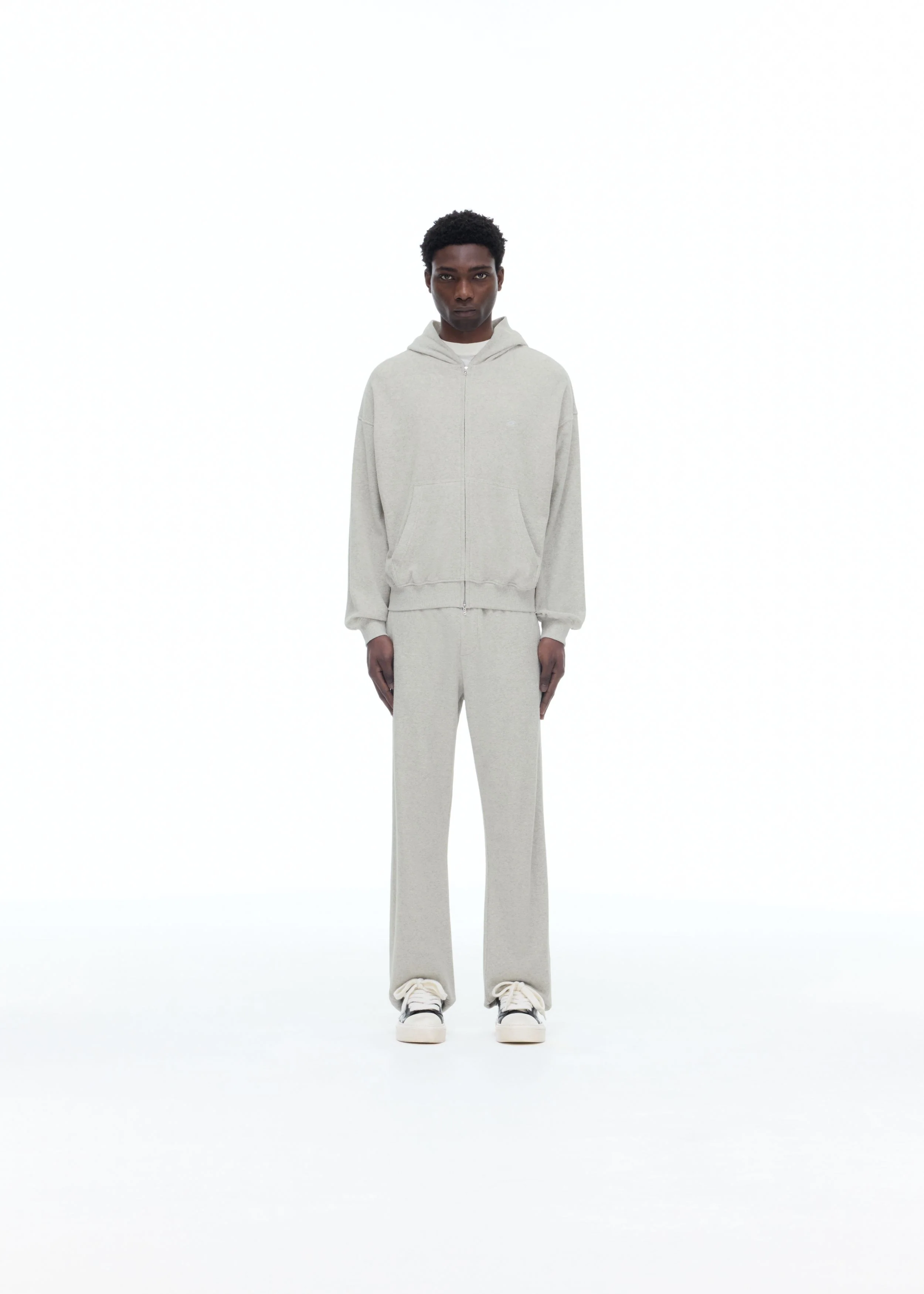 TOWELLING ZIPPED HOODIE - Image 2