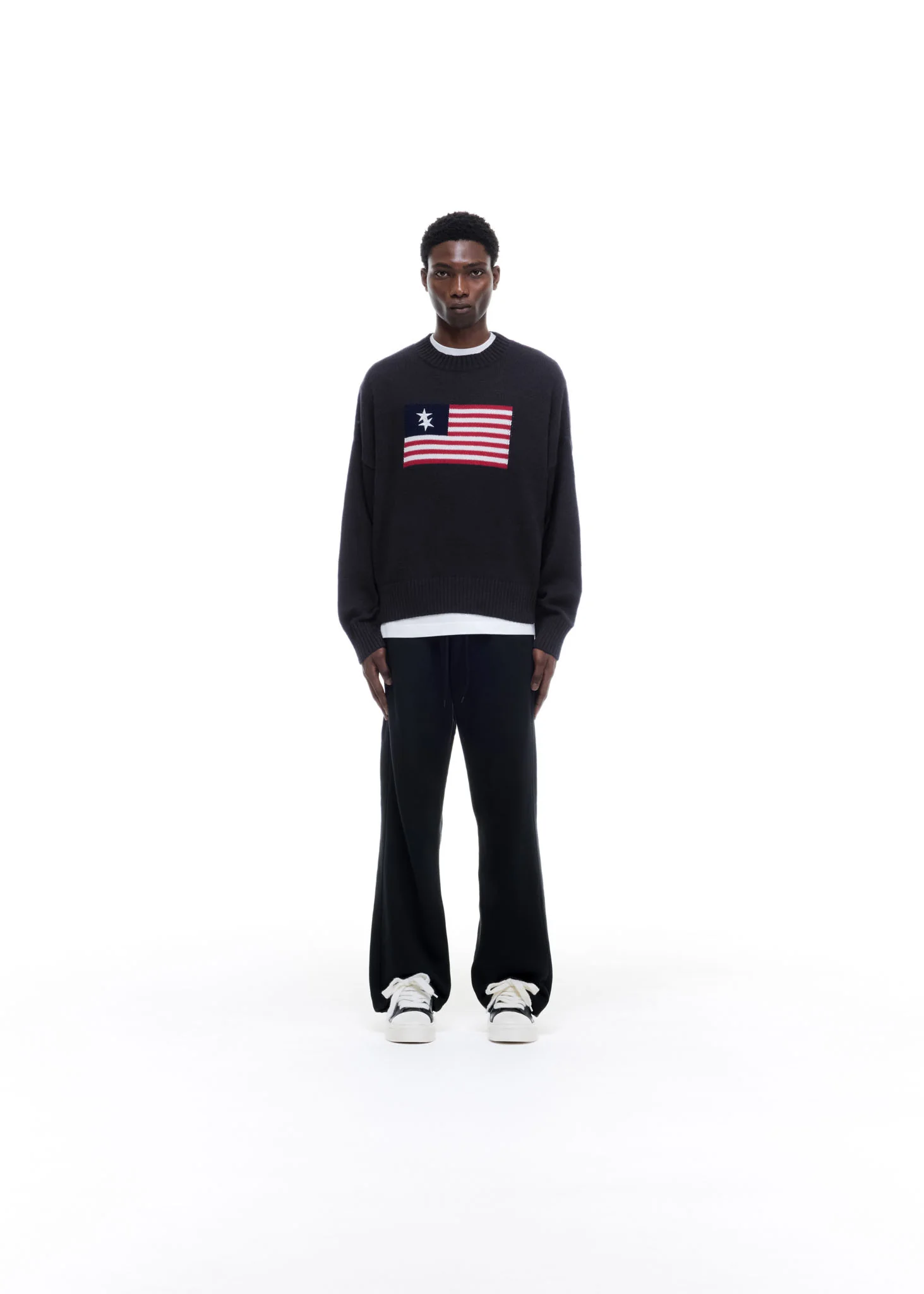 TWO STAR FLAG KNIT SWEATER - Image 2